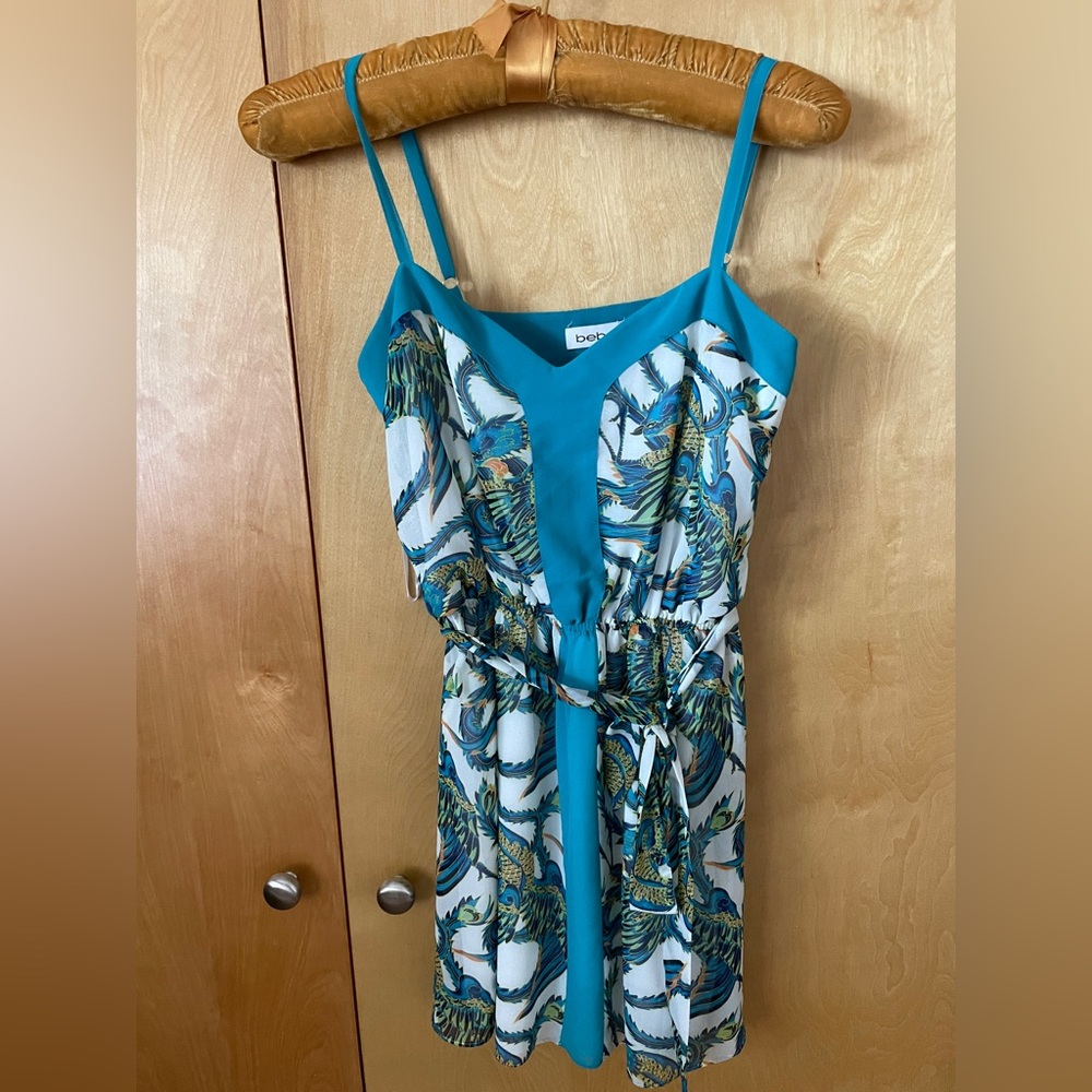 Bebe chiffon dragon sun dress